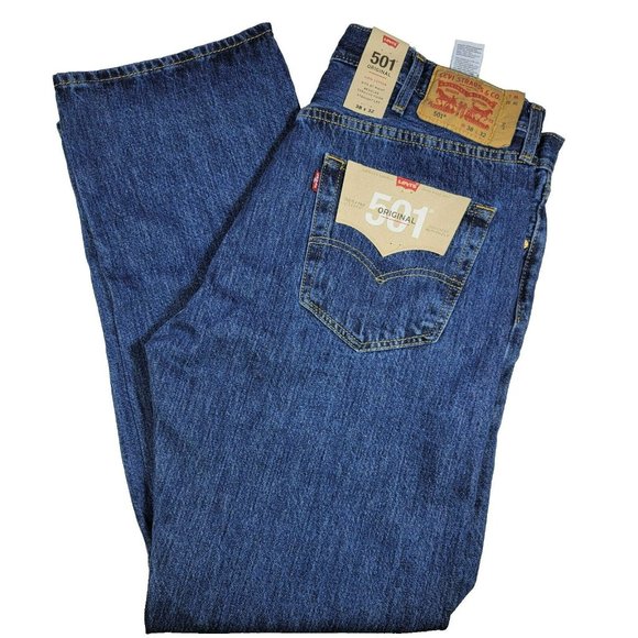 Levi's Other - Levi’s 501 Original Jeans Men's Size 38x32 NWT Dark Wash Straight Leg Regular